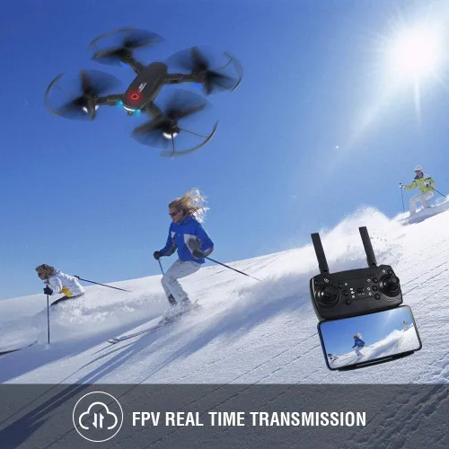 Miniatura 6 de Drone plegable con cámara 720P para adultos - R10 WiFi FPV RC Quadcopter con retención de altitud - Fotografía de gestos - Control de aplicación