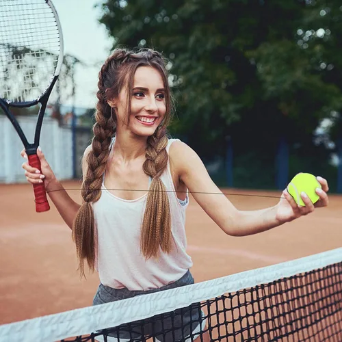 Miniatura 2 de Pelota de tenis, pelota de entrenamiento para principiantes con cuerda de goma elástica, equipo de entrenamiento de tenis multiusos para interiores