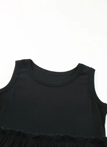Miniatura 5 de blibean Vestido de verano sin mangas para niñas, trajes cómodos talla 4-13 años