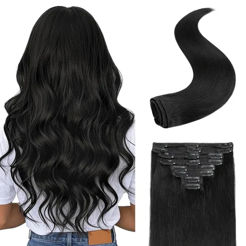 Miniatura 11 de 8Pcs Clip in Hair Extensions Real Human Hair, 140G 18 Inch Ash Blonde Mix Bleach Blonde 18P613