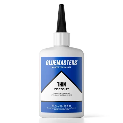 Miniatura 10 de Superpegamento de cianoacrilato (CA) de grado profesional de GLUE MASTERS - 56 gramos - Adhesivo de viscosidad media para plástico, madera