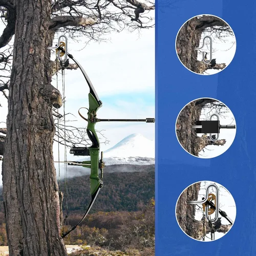 Miniatura 8 de Kit de herramientas de anclaje de hielo, 1 adaptador de taladro de anclaje de hielo con 4 clavijas roscadas para pesca en hielo, clavo de estaca