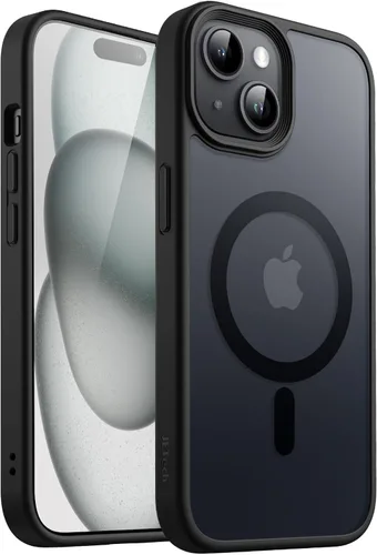 Miniatura 13 de JETech Funda magnética para iPhone 15 de 6.1 pulgadas, compatible con MagSafe, translúcida mate, delgada, a prueba de golpes, color negro