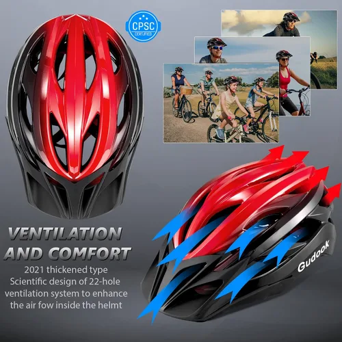 Miniatura 2 de Bike Helmets for Men - Women Bicycle Helmet Adult - Certified Lightweight Comfort Adjustable Cycling Helmet with Detachable Visor for Mountain Road