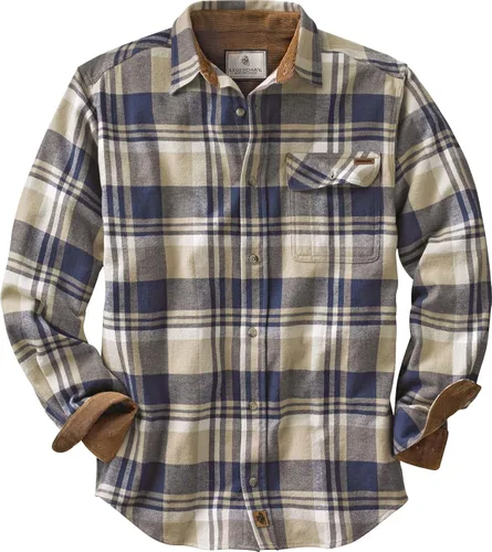 Miniatura 22 de Legendary Whitetails Camisa de franela de manga larga con botones para hombre, 100% algodón