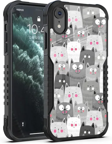 Miniatura 14 de Funda compatible con iPhone XR para hombres y niños, resistente a los golpes, funda de policarbonato duro de silicona suave, resistente a los Bonito
