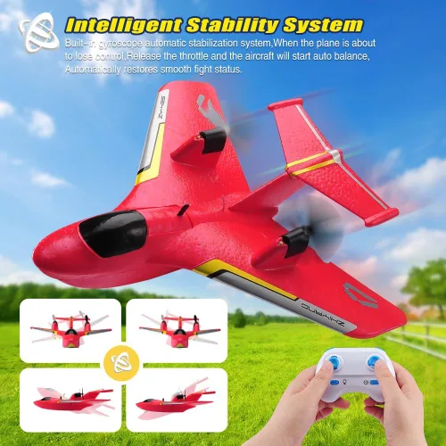 Miniatura 4 de Avión de agua a control remoto, avión RC para agua, tierra y aire, avión de control remoto, juguetes de combate volador, estabilizador de giroscopio