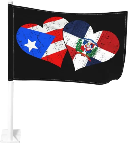 Miniatura 13 de Bandera de México con clip para ventana, 12 x 18 pulgadas, pancarta de decoración de automóvil de doble cara, protección UV de poliéster Bandera