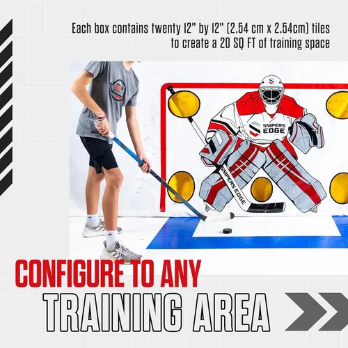 Miniatura 7 de Snipers Edge Hockey - Azulejos de hockey Drlyand Slick, para entrenamiento de hockey, accesorios de hockey para interiores y exteriores