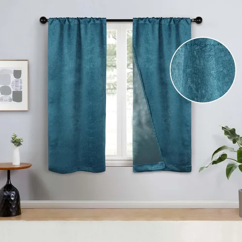 Miniatura 20 de BLUENILEMILLS Paneles de cortinas opacas para oscurecer la habitación con bolsillo para barra, cortinas perfectas para ventanas de cocina, Beige