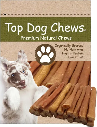 Top Dog Chews Tendón redondo de pavo, suave, fabricado en los Estados Unidos, 10 onzas (10 onzas)