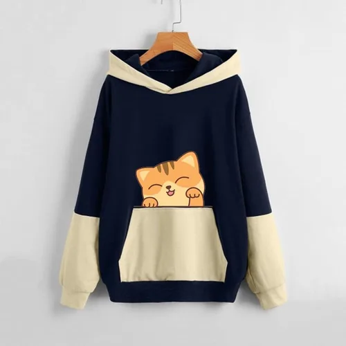 Miniatura 2 de Women Shirts 2022 Autumn Casual Round-neck Long Sleeve Adorable Flower Printed 14 Zipper Relaxed Fit Tops