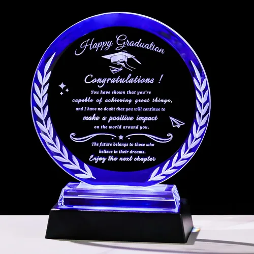 Miniatura 7 de Qianwei Regalos de graduación, regalos de graduación para ella y él, cristal de maestría, academia de policía, enfermería, doctorado, universidad