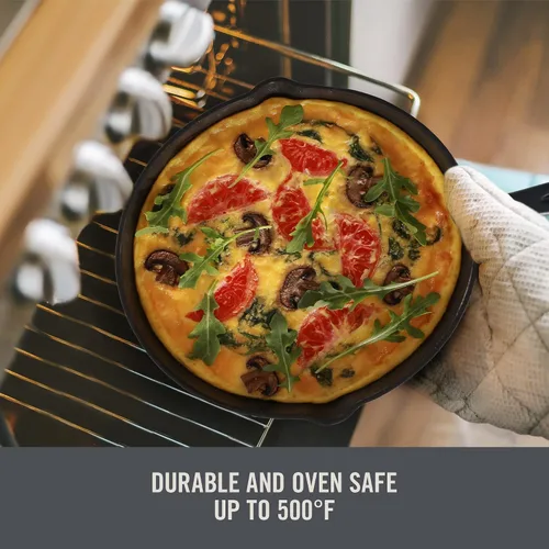 Miniatura 7 de DASH Zakarian x - Sartén antiadherente de hierro fundido, utensilios de cocina versátiles, sartén segura para horno con boquilla de vertido y Negro