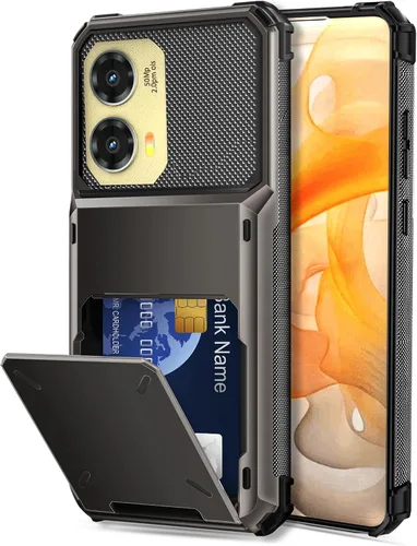 Miniatura 9 de COOYA Funda para Moto G Stylus 2024 con 5 ranuras para tarjetas de crédito, funda con tapa para G Stylus 2024, bolsillo trasero, doble capa, carcasa