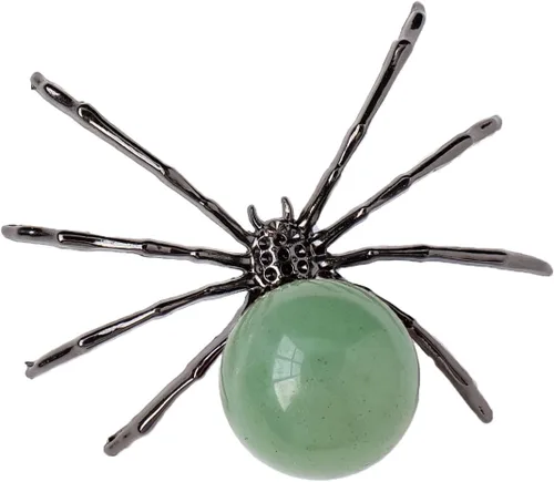 Miniatura 9 de Runyangshi 1 bola de amatista de cristal natural de 2 pulgadas, hecha a mano, estatua de araña animal, adorno de cristal curativo para decoración