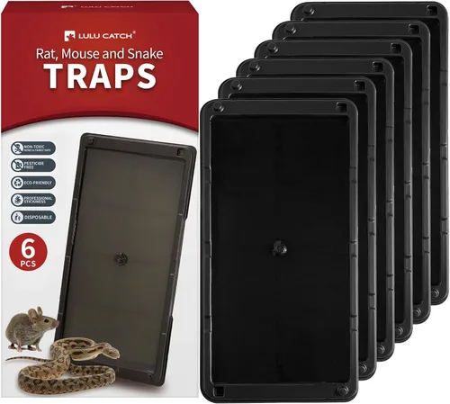 Miniatura 25 de LULUCATCH Trampas para ratones, paquete de 4, trampas de pegamento más grandes y pesadas para ratones, ratas y serpientes, trampas adhesivas