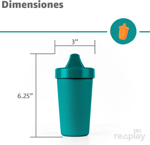 Miniatura 9 de Re-Play - Vasos con tapa y boquilla de 10 oz., hechos en EE.UU. para niños pequeños de 1 año en adelante, a prueba de derrames, aptos para Azul