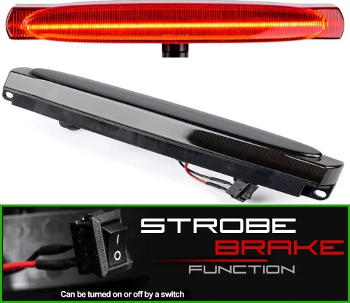 Miniatura 8 de SLK Luces C5 Paquete de 3 piezas de luces traseras ahumadas, luz de freno LED de láser y halo, marcadores laterales con arnés para flash hiperactivo