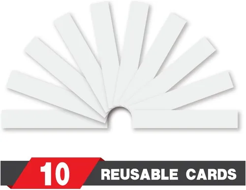 Miniatura 3 de Tabla magnética de bolsillo con 10 tarjetas de borrado en seco para estándares, horario diario, actividades, demostraciones de clase (azul)