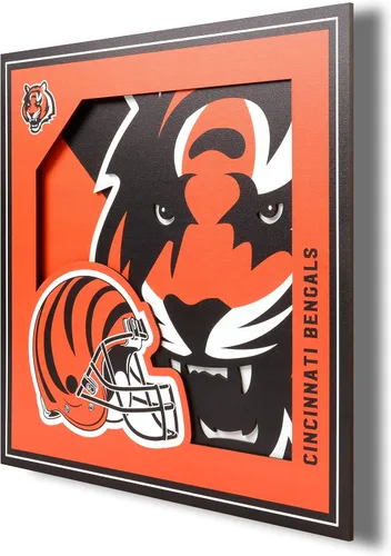 Miniatura 33 de YouTheFan Arte de pared de la serie de logotipos 3D con licencia oficial de la NFL, hecho de múltiples capas, listo para colgar en la pared, diseño
