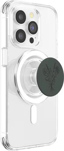 Miniatura 4 de Midnight Green Wildflower Floral Flower Design PopSockets PopGrip for MagSafe