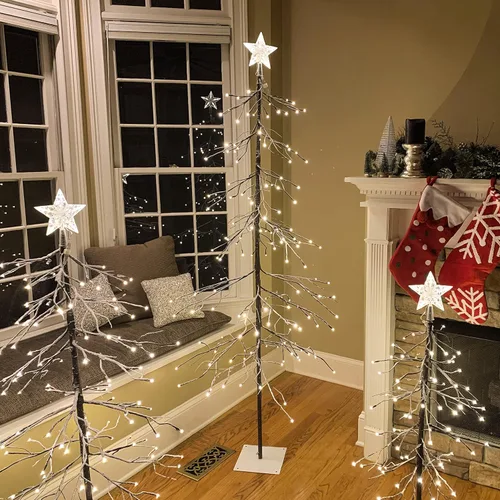 Miniatura 2 de Lightshare Árbol de abeto nevado de 13 pies, 328 luces LED, para uso en interiores y exteriores, blanco cálido, para el hogar, festival, fiesta