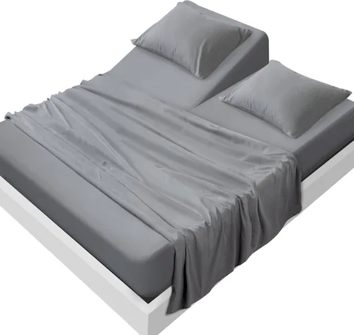 Miniatura 12 de SPRINGSPIRIT Juego de sábanas para sofá cama tamaño Queen, juego de sábanas de 4 piezas con bolsillos de hasta 8 pulgadas de profundidad, sábanas