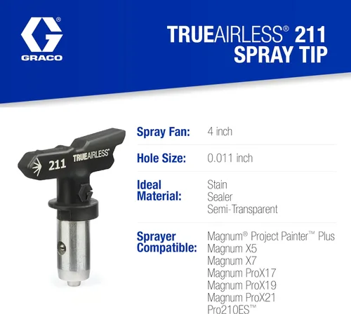Miniatura 4 de Graco TRU211 TrueAirless 211 - Punta de pulverización, color negro, plateado