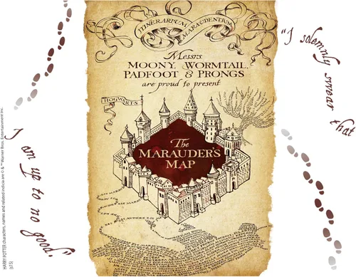 Miniatura 2 de Vaso térmico Tervis. Vaso de «El Mapa del Merodeador» de Harry Potter, vaso térmico con tapa marrón, Transparente Claro