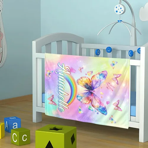 Miniatura 3 de D-Story Manta personalizada con nombre, mantas con nombre personalizado para niños y adultos, mantas de bebé personalizadas para niños y niñas