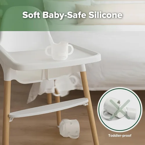 Miniatura 5 de haakaa Vasos de silicona para niños pequeños, sin BPA, tazas de entrenamiento a prueba de caídas para bebés de 6 meses en adelante, 5 onzas