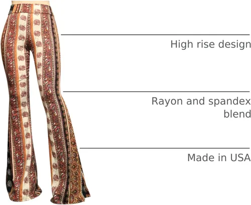 Miniatura 50 de ShopMyTrend - Pantalones de yoga largos con piernas anchas y acampanadas estilo palazzo, con cintura alta, para mujer