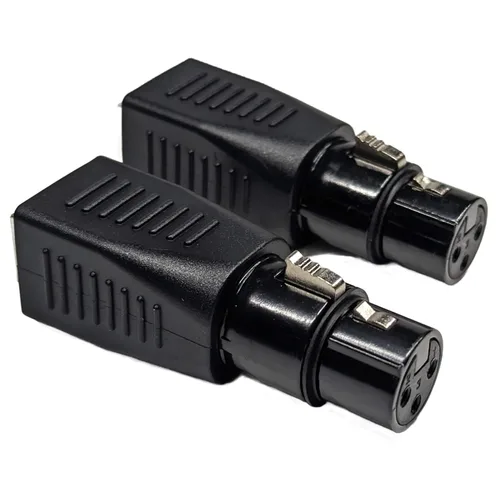 Miniatura 2 de 2 unids RJ45 a 3 pines XLR DMX conector RJ45 Ethernet a 3 pines XLR DMX hembra adaptador de cable de audio