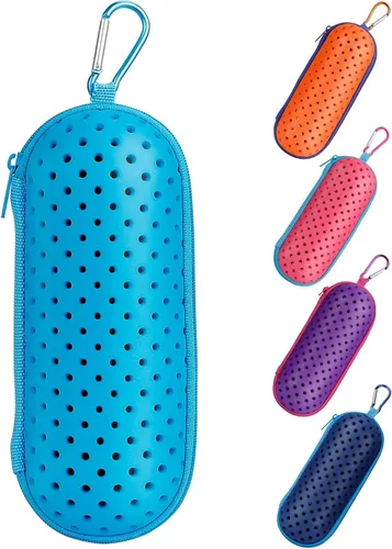 Miniatura 10 de Estuche para Gafas de Natación para Gafas de Natación, Fundas Protectoras para Gafas con Clip, Gafas de Sol, Gafas, Deportes Azul oscuro