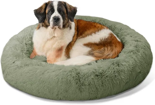 Miniatura 34 de Best Friends by Sheri - The Original Calming Donut - Cama calmante en forma de dona para perros y gatos - Pelo corto, gris, S, 23 x 23 pulgadas Gris