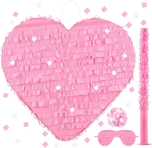 Miniatura 7 de Deekin Pequeña Piñata de Béisbol con Bastón, Venda para los Ojos y Confeti para Suministros de Decoración de Fiesta Temática Deportiva