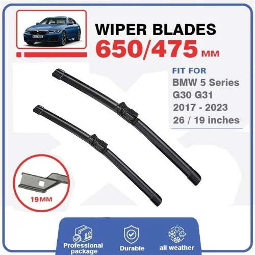 Miniatura 2 de Limpiaparabrisas de automóvil compatibles con BMW Serie 5 G30 G31 2017 ~ 2023 540i 520d 520i 550 xDrive, accesorios para parabrisas de automóvil LHD.