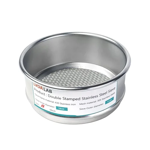 Miniatura 11 de 304 Acero inoxidable Malla de Laboratorio, 325 Malla (0.045mm) Abertura Tamiz de Prueba, 4 pulgadas (10cm) Tamices de Prueba de Análisis Estándar