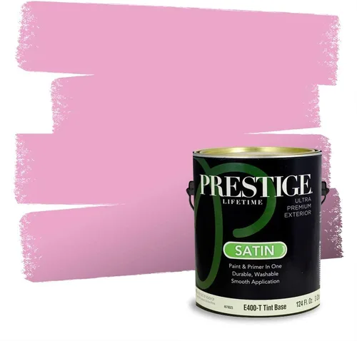 Miniatura 155 de Prestige Paints Pintura exterior e imprimación en uno, 1 galón, plano, coincidencia comparable de Valspar* Amber Rose*