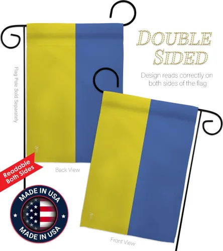 Miniatura 3 de Tapiz de pared con bandera de jardín de Ucrania, soporte con bandera de Ucrania para decoración de casa pequeña, letrero de césped, regalo