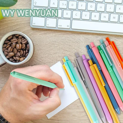 Miniatura 3 de WY WENYUAN Lindo bolígrafo de escritura suave de punta fina – Bolígrafo personalizado a granel, elegante colorido, tinta negra de 0.039 in