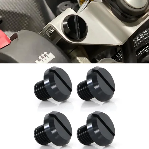 Xitomer 4 tapones para agujeros de espejo M10x1.25, aptos para Z125/Z400/FZ-07 MT-07 / FZ-09 MT-09, CRF250L/CB1000R, SV650 / KLR 650, CNC de aluminio
