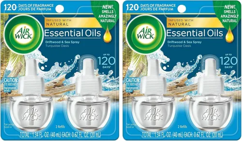 Miniatura 13 de Air Wick Plug-In - Recambios de aceite perfumado, 10 unidades, vainilla y papaya rosa, ambientador, aceites esenciales, ecológicos