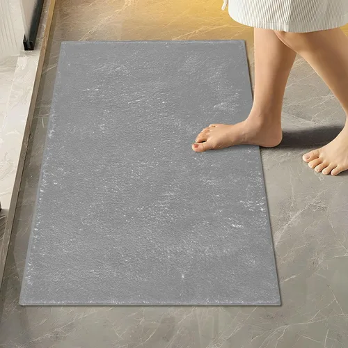 Miniatura 73 de Alfombra de baño amarilla, suave, absorbente, lavable a máquina, juego de alfombras de baño antideslizantes para puerta de baño, dormitorio