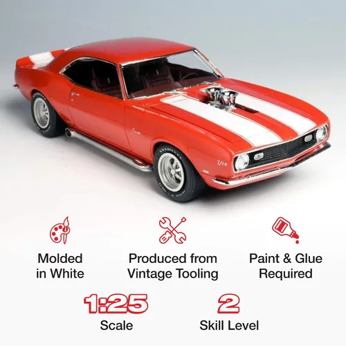 Miniatura 2 de AMT 1968 Chevy Camaro Z/28 Kit de modelo a escala 1:25