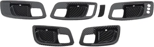 CheroCar Funda para manija interior de la puerta del cargador para Dodge Charger 2011-2026, para Chrysler 300 300C 2015-2026, 6 piezas ABS negro