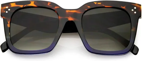 Miniatura 54 de zeroUV - Gafas de sol cuadradas retro de moda de gran tamaño para mujer estilo vintage 1.969 pulgadas