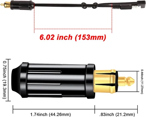 Miniatura 4 de Adaptador divisor para encendedor de cigarrillos BMW - Conector SAE a enchufe DIN para puerto de cargador de energía de coche