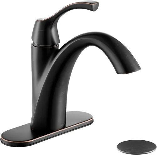 Miniatura 7 de Grifo de Baño Cromado TimeArrow, Grifo de Lavabo de Baño de Una Sola Manija para 1 Orificio con Placa de Cubierta de 3 Orificios, Grifos de Tocador